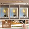 imageHasipu Vanity Mirror with Lights 37 x 26 LED Makeup Mirror Lighted Makeup Mirror with Dimmable 3 Modes Touch Screen Control Vanity Mirror Square WhiteWhite