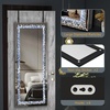 image:imageHasipu 6926 FullLength Mirror with Lights  Crystal Crush Diamond Wall Mounted Hanging Diamond Mirror Leaning for Living Room Bedroom47L x 18W