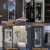 image:imageHasipu 6926 FullLength Mirror with Lights  Crystal Crush Diamond Wall Mounted Hanging Diamond Mirror Leaning for Living Room Bedroom47L x 18W