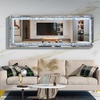 image:imageHasipu 6926 FullLength Mirror with Lights  Crystal Crush Diamond Wall Mounted Hanging Diamond Mirror Leaning for Living Room Bedroom69L x 26W