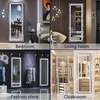 image:imageHasipu 6926 FullLength Mirror with Lights  Crystal Crush Diamond Wall Mounted Hanging Diamond Mirror Leaning for Living Room Bedroom69L x 26W