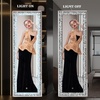 image:imageHasipu 6926 FullLength Mirror with Lights  Crystal Crush Diamond Wall Mounted Hanging Diamond Mirror Leaning for Living Room Bedroom69L x 26W