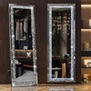 image:imageHasipu 6926 FullLength Mirror with Lights  Crystal Crush Diamond Wall Mounted Hanging Diamond Mirror Leaning for Living Room Bedroom6320